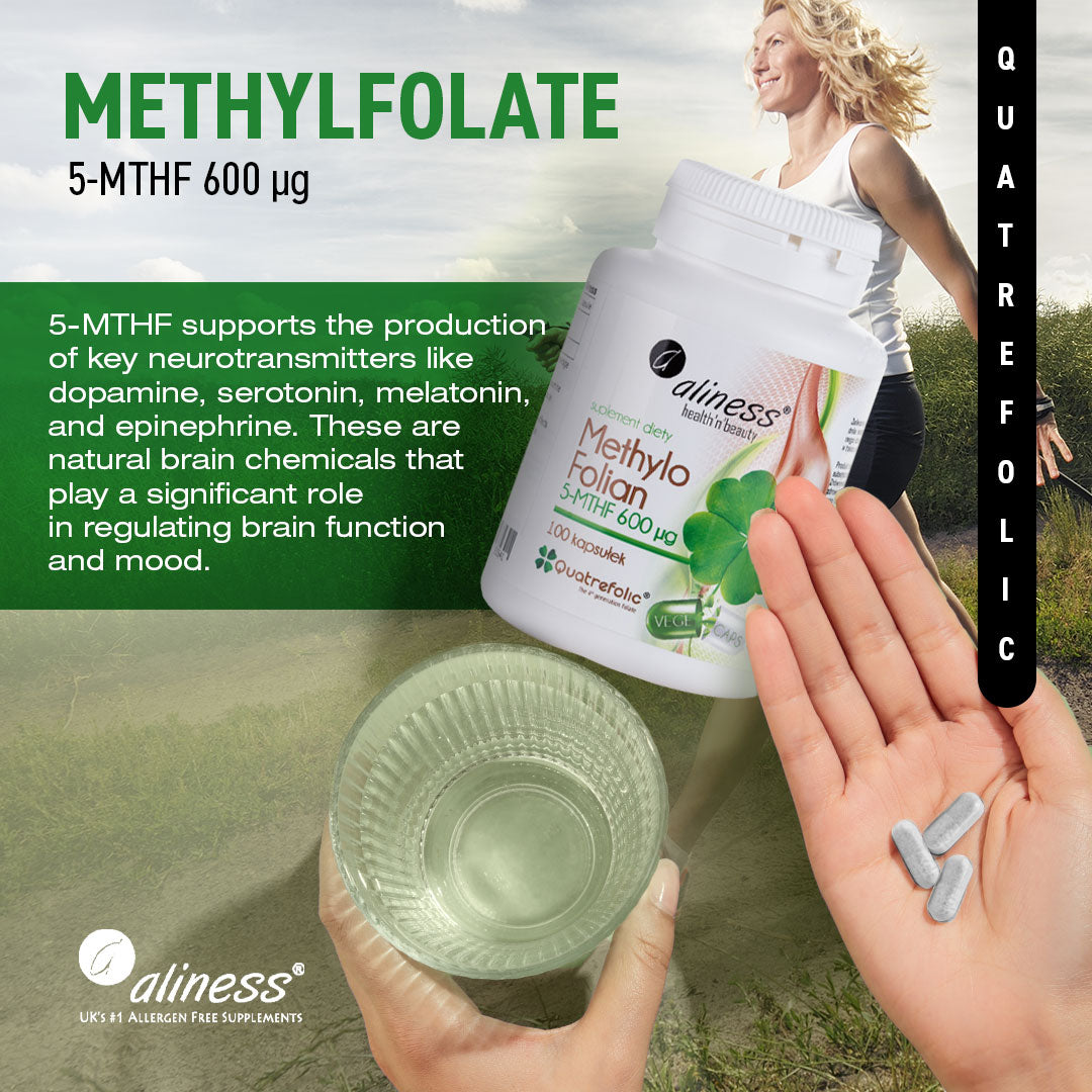 Aliness Metylo Folian 5-MTHF 600 μg, 100 kapsułek wegańskich