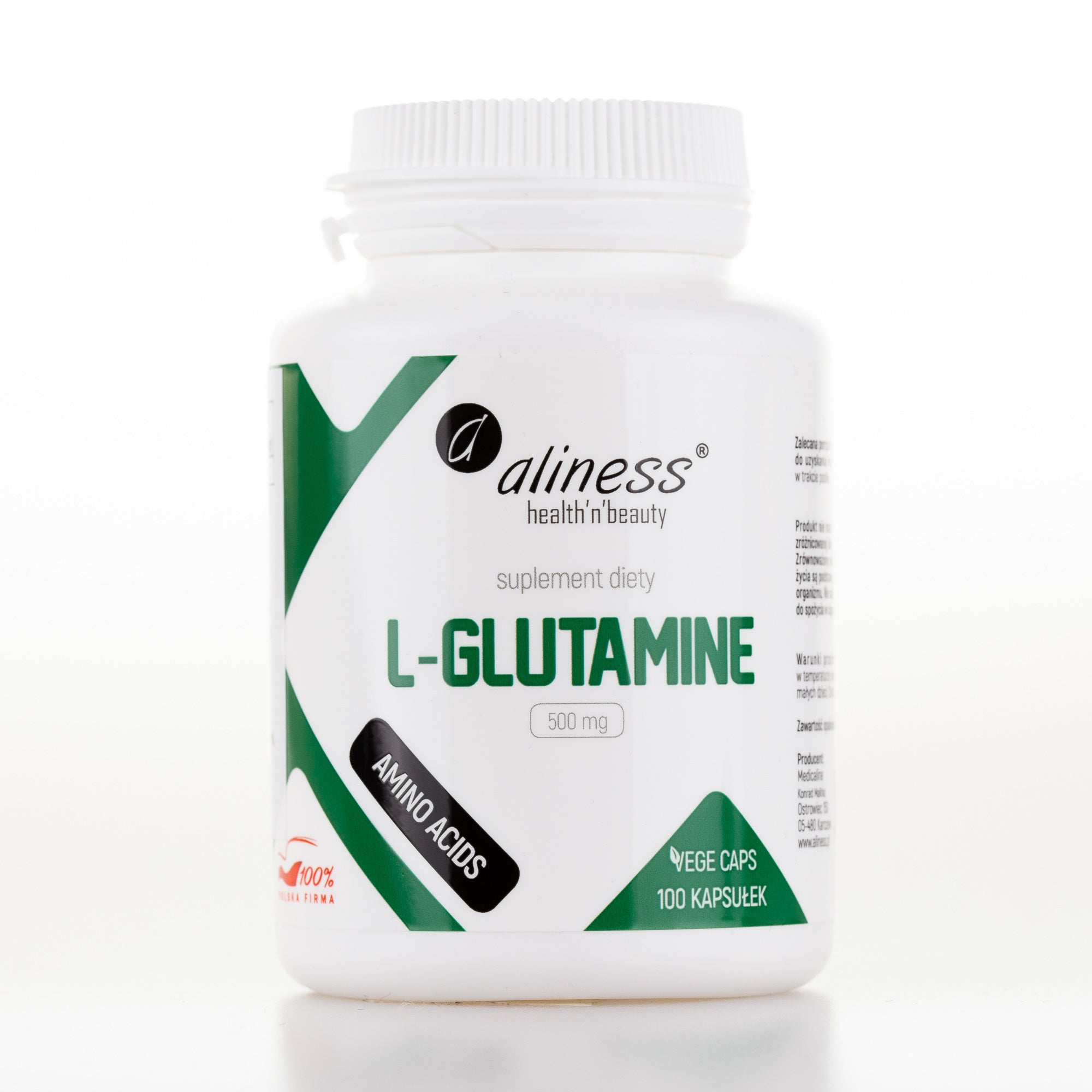 Glutamine, 100 Vegan Capsules (850 Mg Per Capsule
