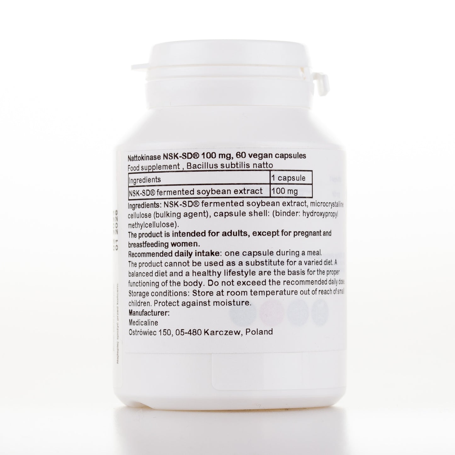 Aliness Nattokinase NSK-SD® 100 mg, 60 kapsułek wegańskich