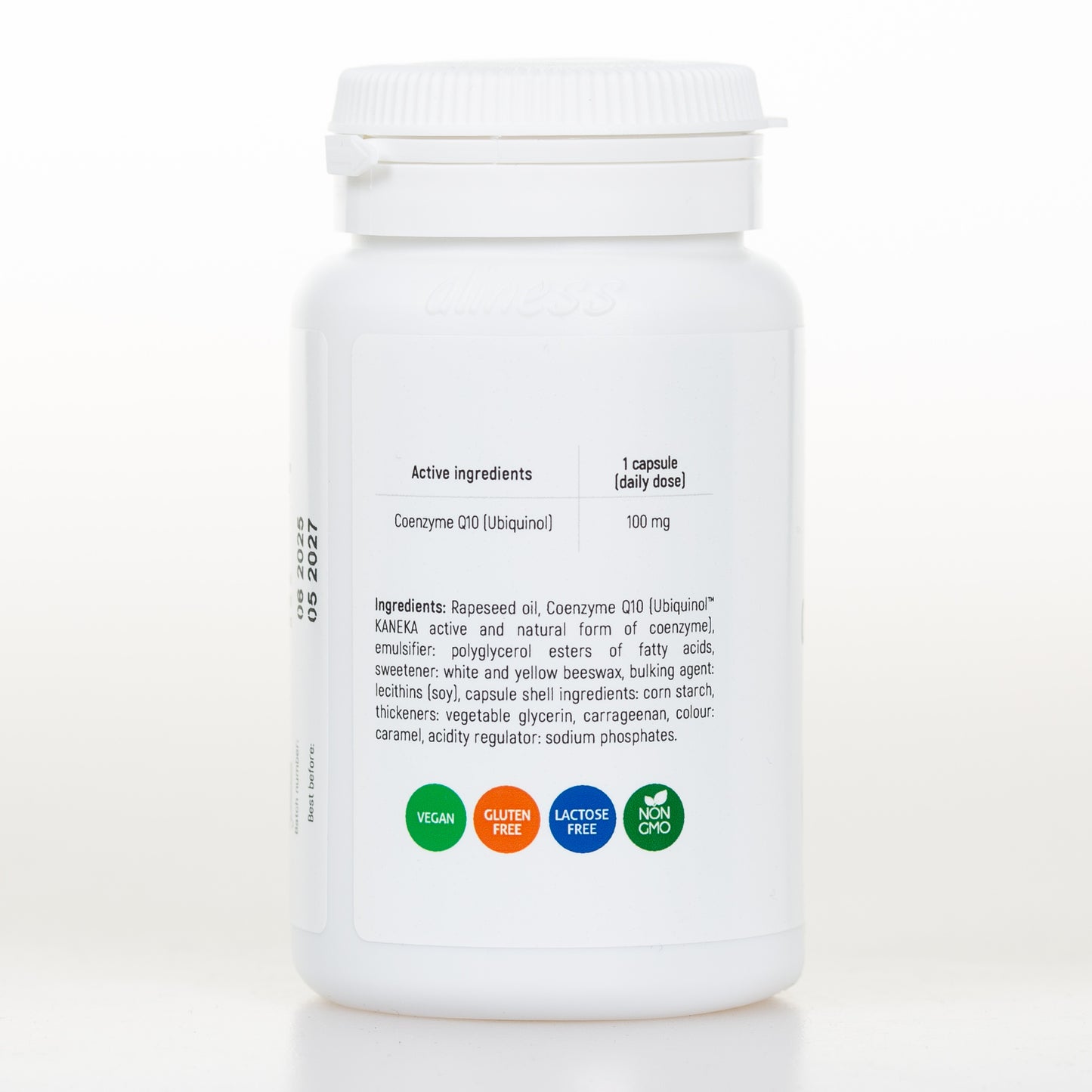 Aliness UbiquinoL KANEKA Naturalny KOENZYM 100mg , 60 kapsułek wegańskich