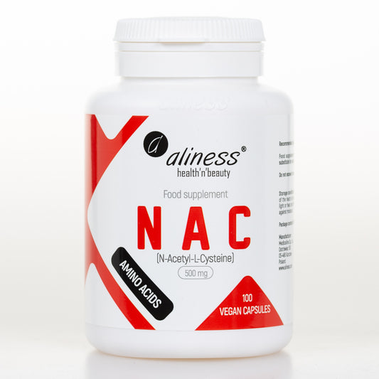 NAC 500mg capsules, N-Acetyl-L-Cysteine, 100 vegan capsules