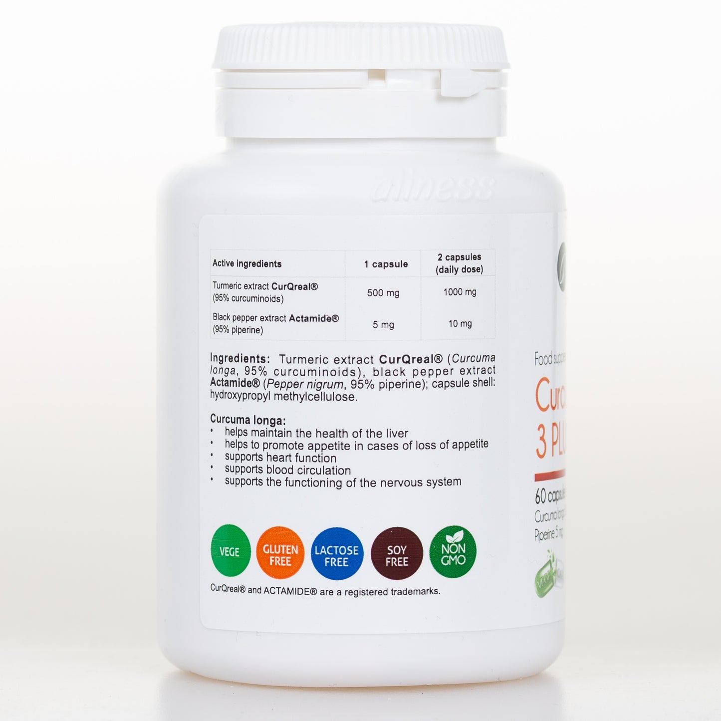 Curcumin 3 Plus, 60 vegan capsules