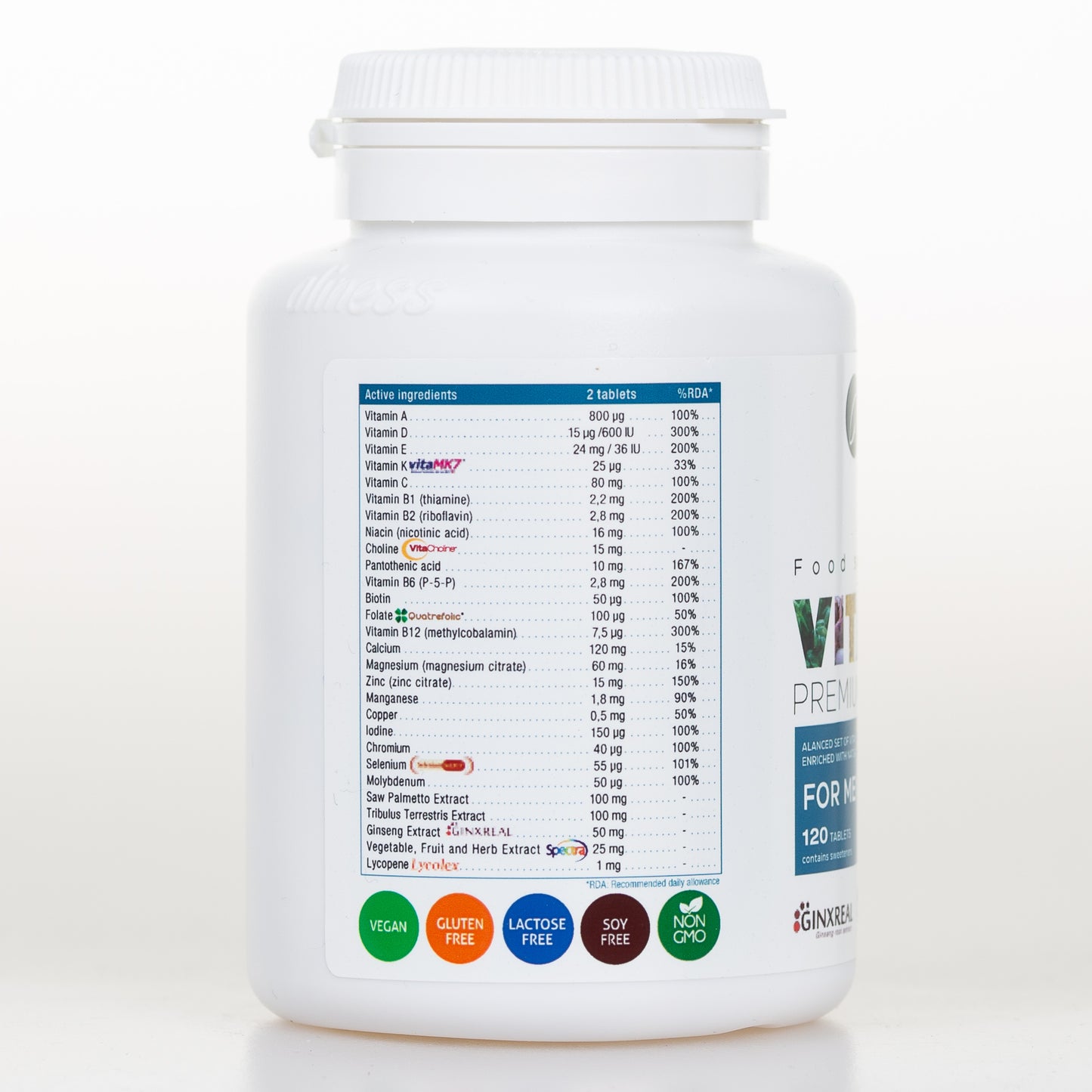 Aliness Premium Vitamin Complex dla mężczyzn, 120 tabletek