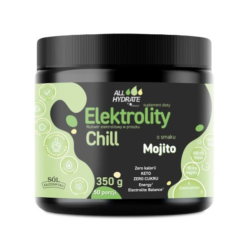 ALLHydrate, Electrolytes CHILL Mojito Flavor 350g, 50 servings