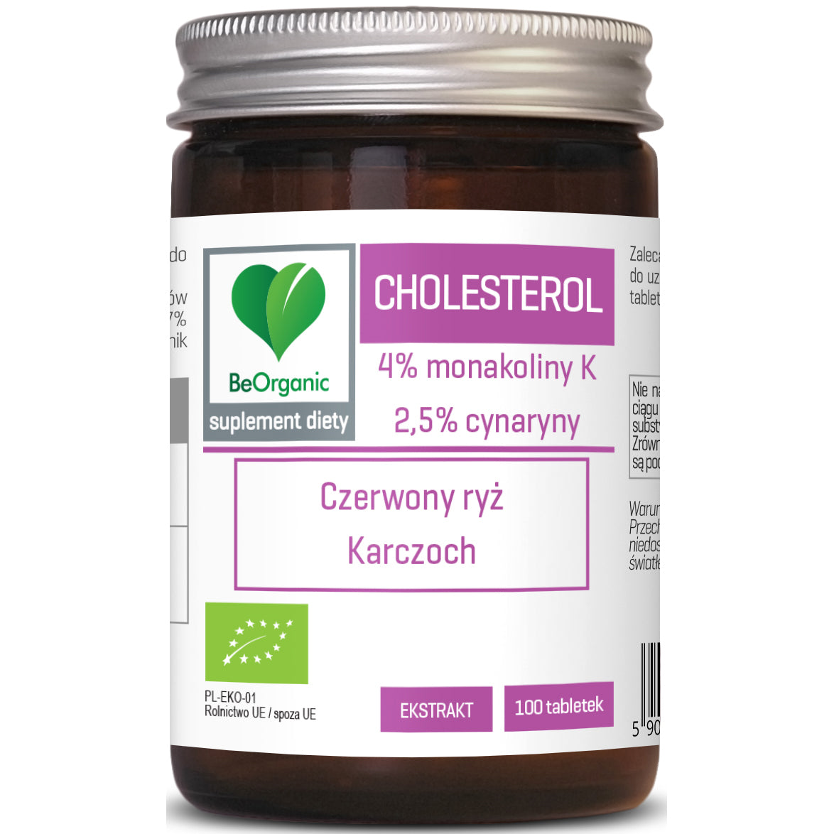 BeOrganic Cholesterol Complex 400mg, 100 tabletek
