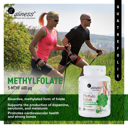 Aliness Metylo Folian 5-MTHF 600 μg, 100 kapsułek wegańskich