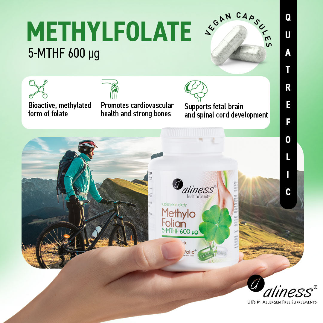 Aliness Metylo Folian 5-MTHF 600 μg, 100 kapsułek wegańskich