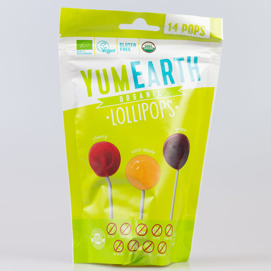 YumEarth Organic Sour Fruit Lollipops, Eco pops for toddlers, 14 pack