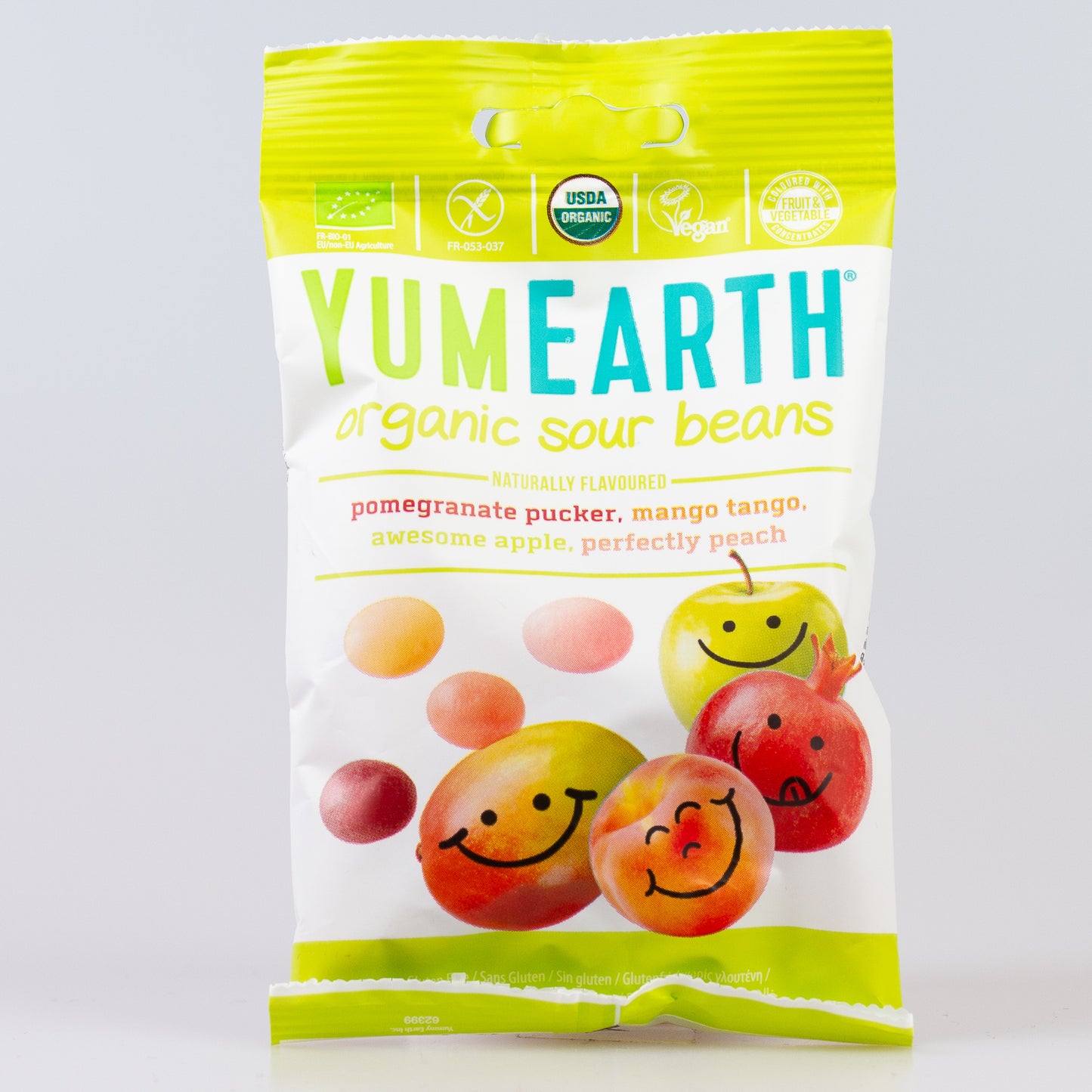 YumEarth Ekologiczne Bio Kwaśne Cukierki (Kwaśna Fasola), Słodycze dla dzieci, 50g