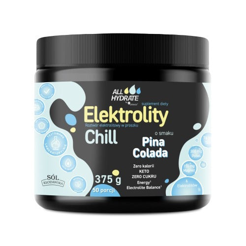 ALLHydrate, CHILL Electrolytes, Pina Colada Flavor 375g, 50 servings