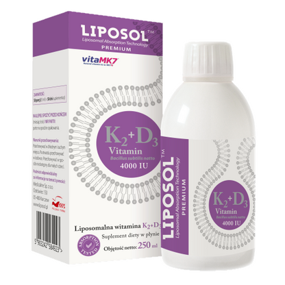 Liposol™ Liposomalna Witamina K2 (Vita MK7) 100 uq + D3 4000 IU 250 ml