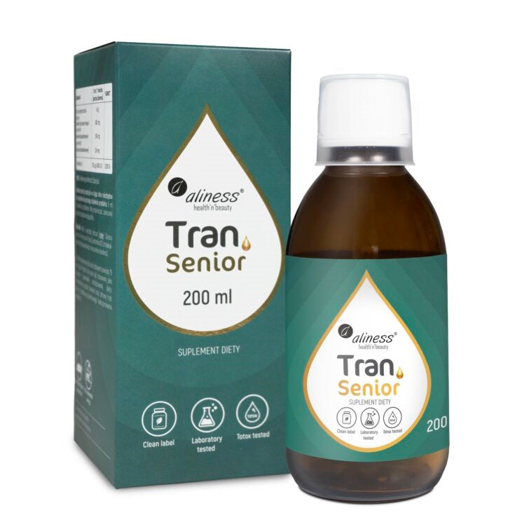 Aliness, Cod Liver Oil SENIOR + D3 4000 IU, 200 ml