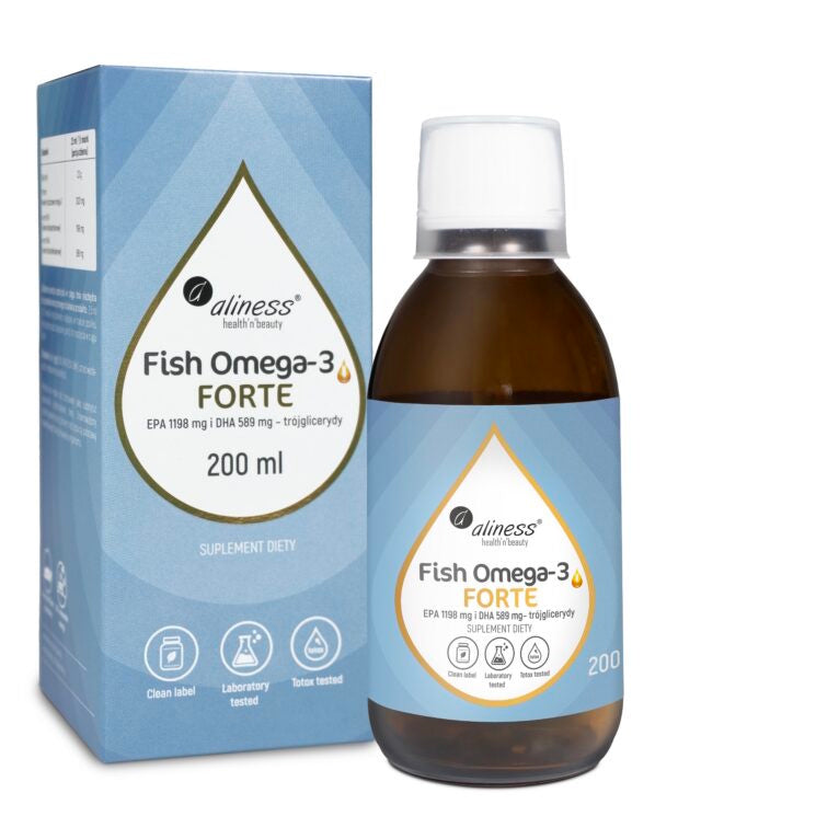 Aliness, Fish Omega 3 FORTE 50/25 Trójglicerydy, 200 ml