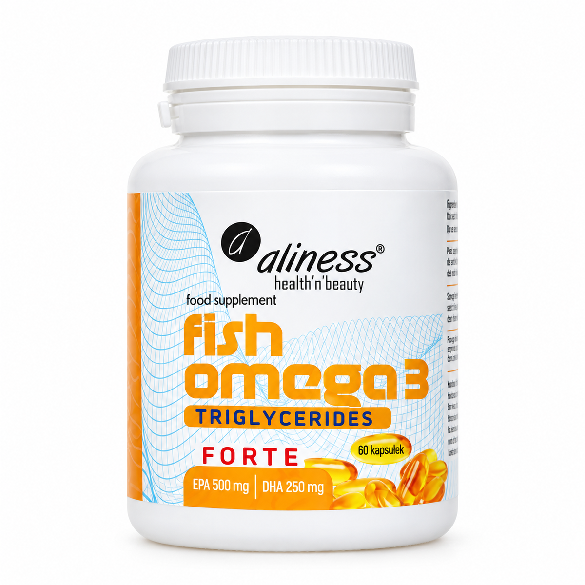 Fish Omega 3 FORTE Triglycerides 500mg EPA / 250mg DHA, High dose of EPA and DHA essential fatty acids