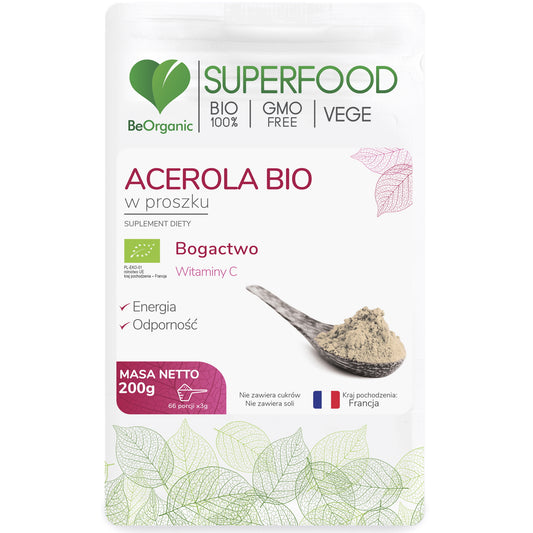 BeOrganic Acerola BIO powder, 200g