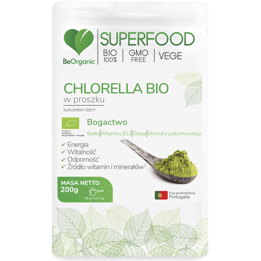 BeOrganic Chlorella powder, 200g