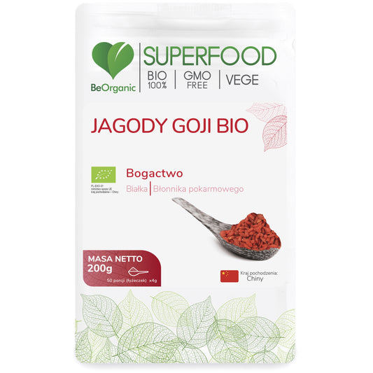 BeOrganic Jagody Goji w proszku, 200g