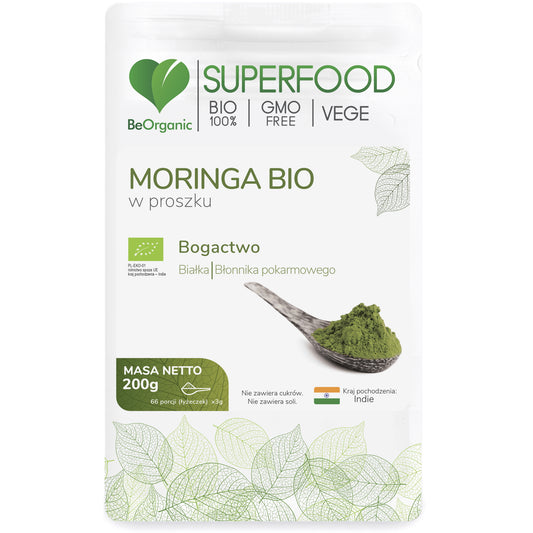 BeOrganic Moringa w proszku, 200g