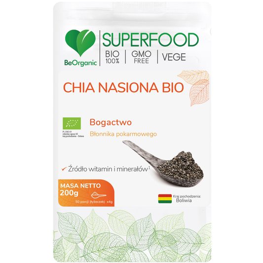 Nasiona Chia BeOrganic, 200g