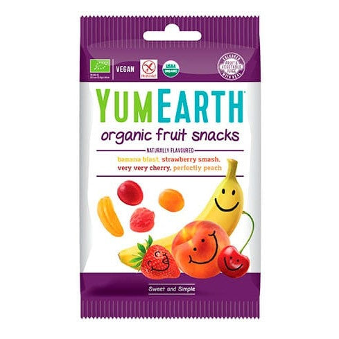 YumEarth Ekologiczne Bio Żelki bez żelatyny (Fruit Snacks), Słodycze dla dzieci, 50g