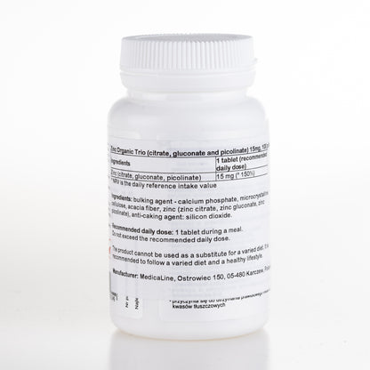 Aliness Cynk Organiczny Trio 15 mg, 100 tabletek