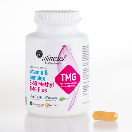 100 capsules of Vitamin B Complex Methyl, 3 months supply, Methyl TMG Plus + Biotin + Folate