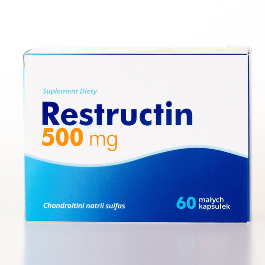 Restructin - formuła na stawy i ból pleców. 500mg, 60 kapsułek, Siarczan Chondroityny