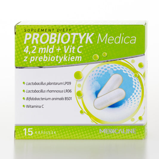 Medica Probiotics, 4.2billion + Vitamin C 20mg + prebiotic 100mg, Medicaline (Aliness)