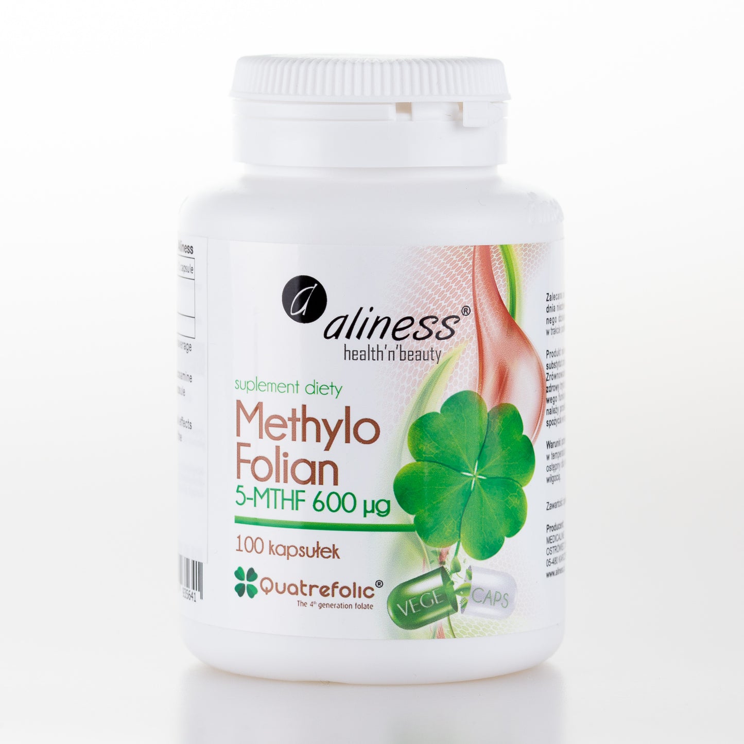 Aliness Metylo Folian 5-MTHF 600 μg, 100 kapsułek wegańskich