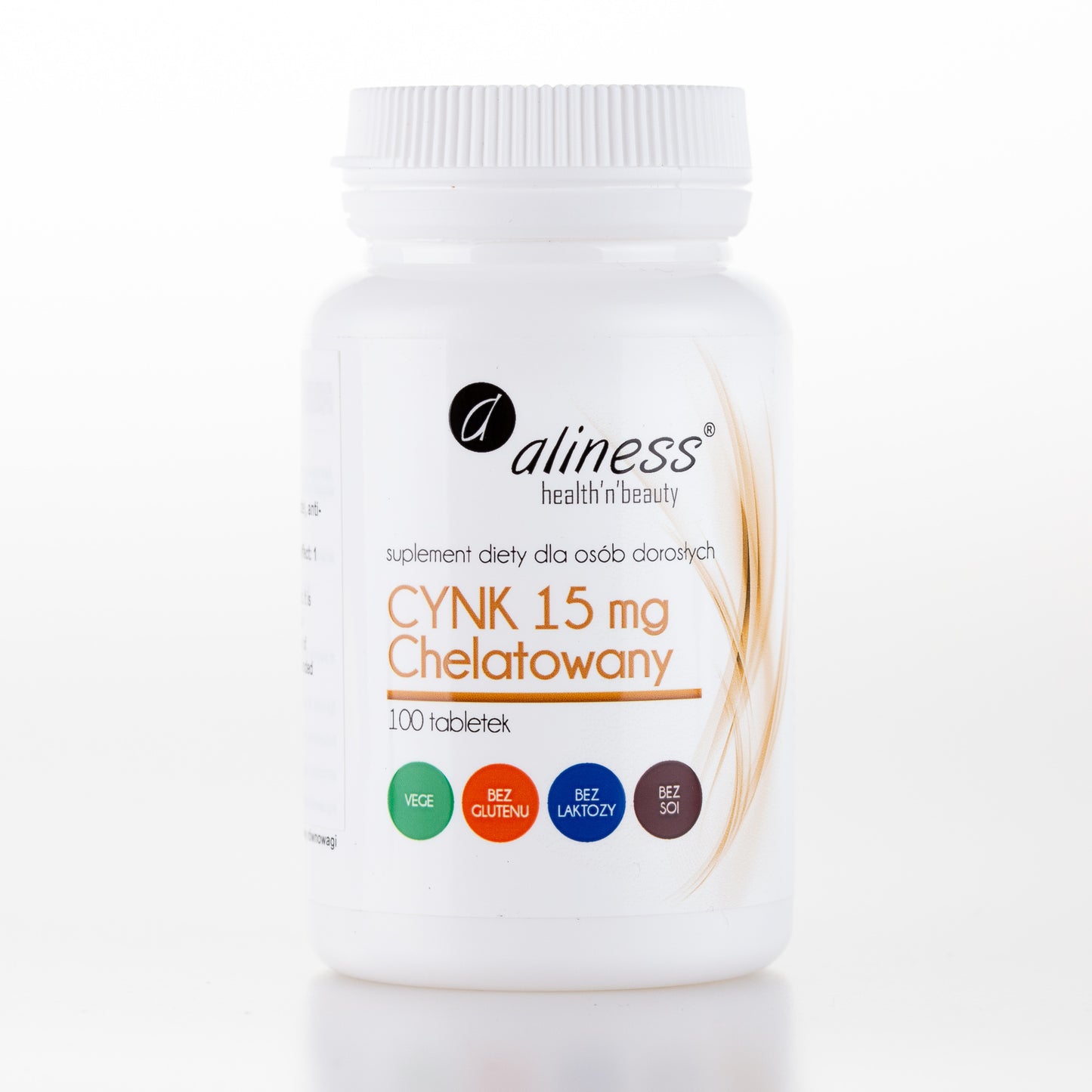 Aliness Cynk chelatowany 15mg, 100 tabletek vege