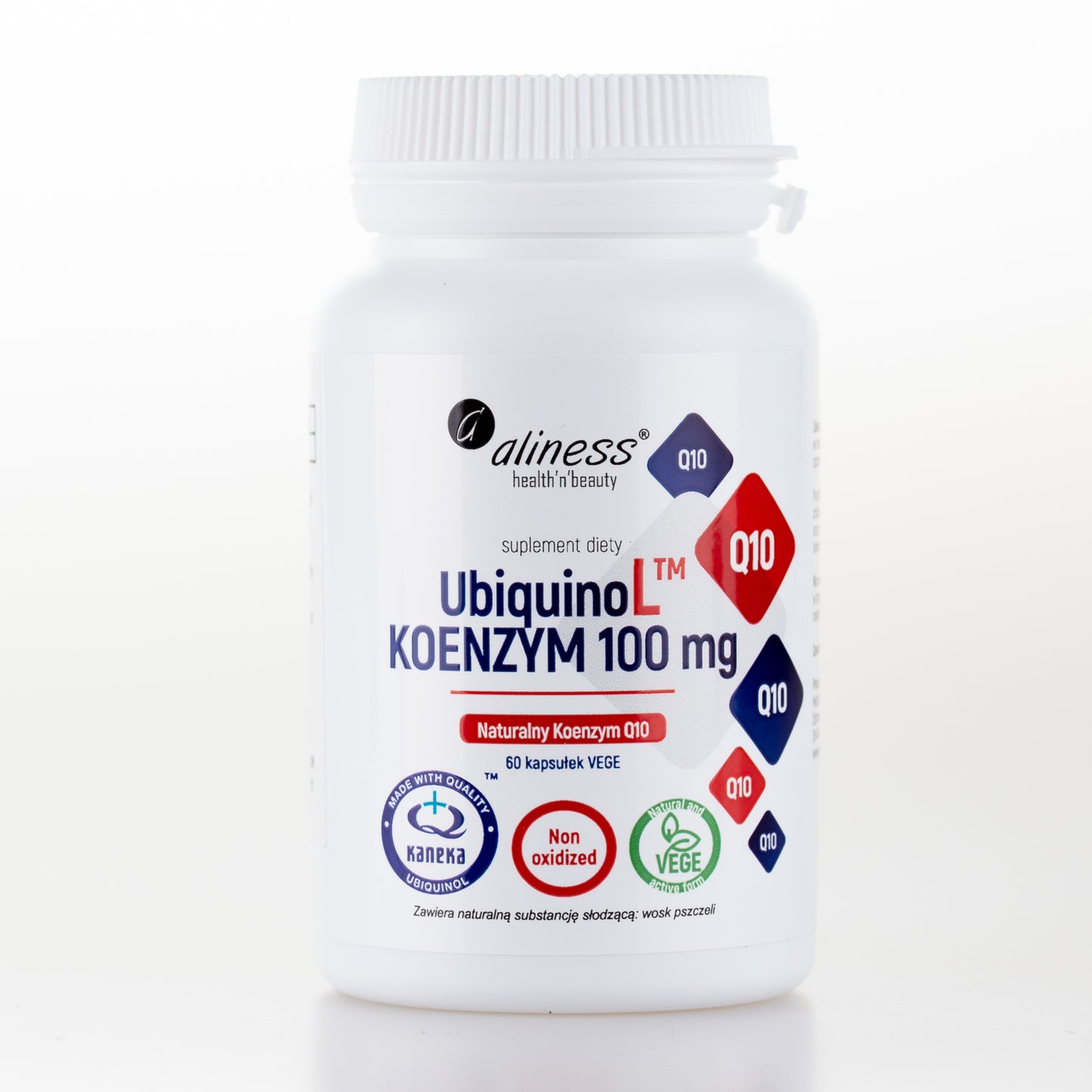 Aliness UbiquinoL KANEKA Naturalny KOENZYM 100mg , 60 kapsułek wegańskich