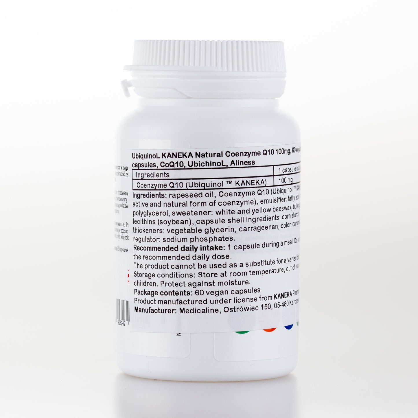 UbiquinoL KANEKA Natural Coenzyme Q10 100mg, 60 vegan capsules, CoQ10, UbichinoL