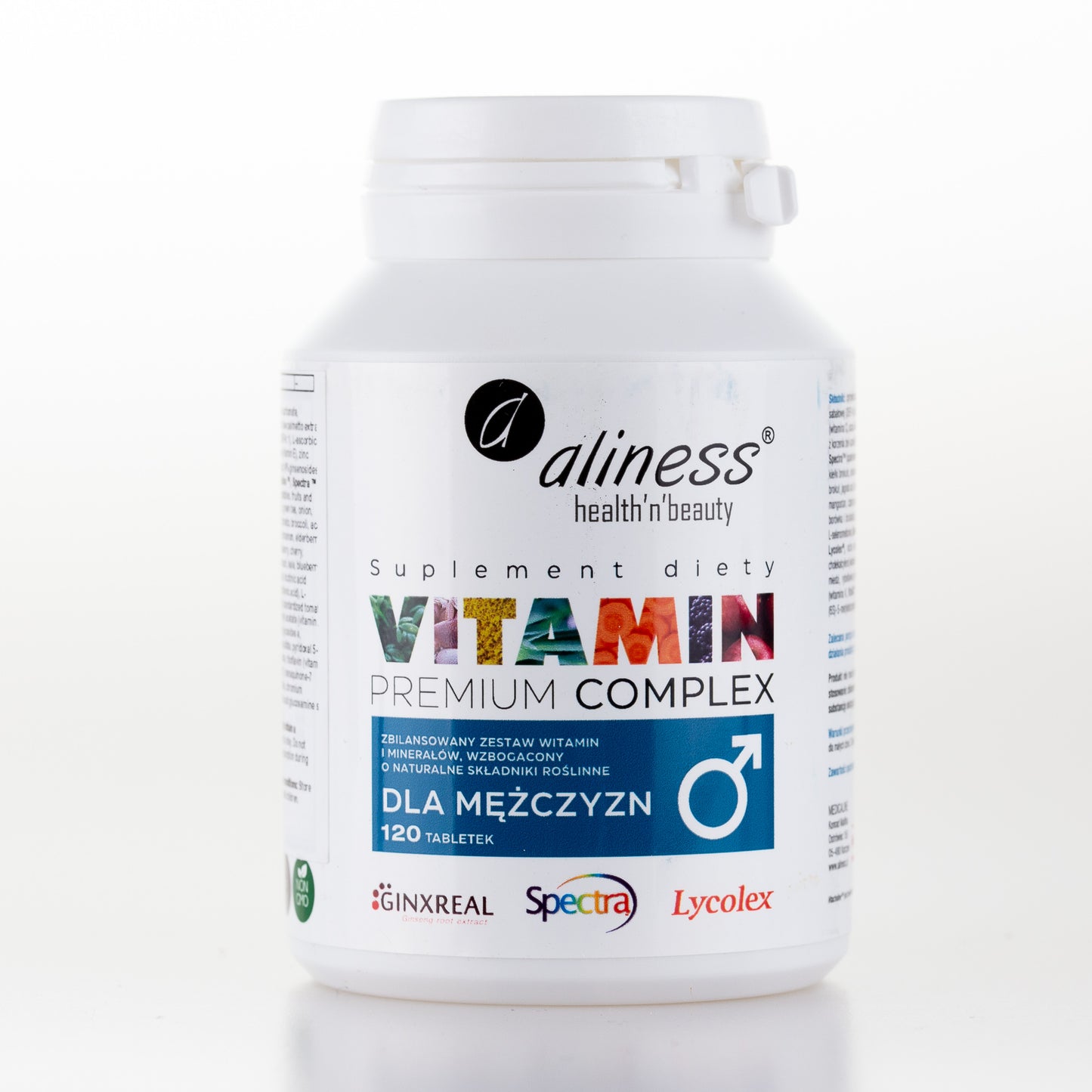 Premium Vitamin Complex for men, 120 vegan multivitamin tablets