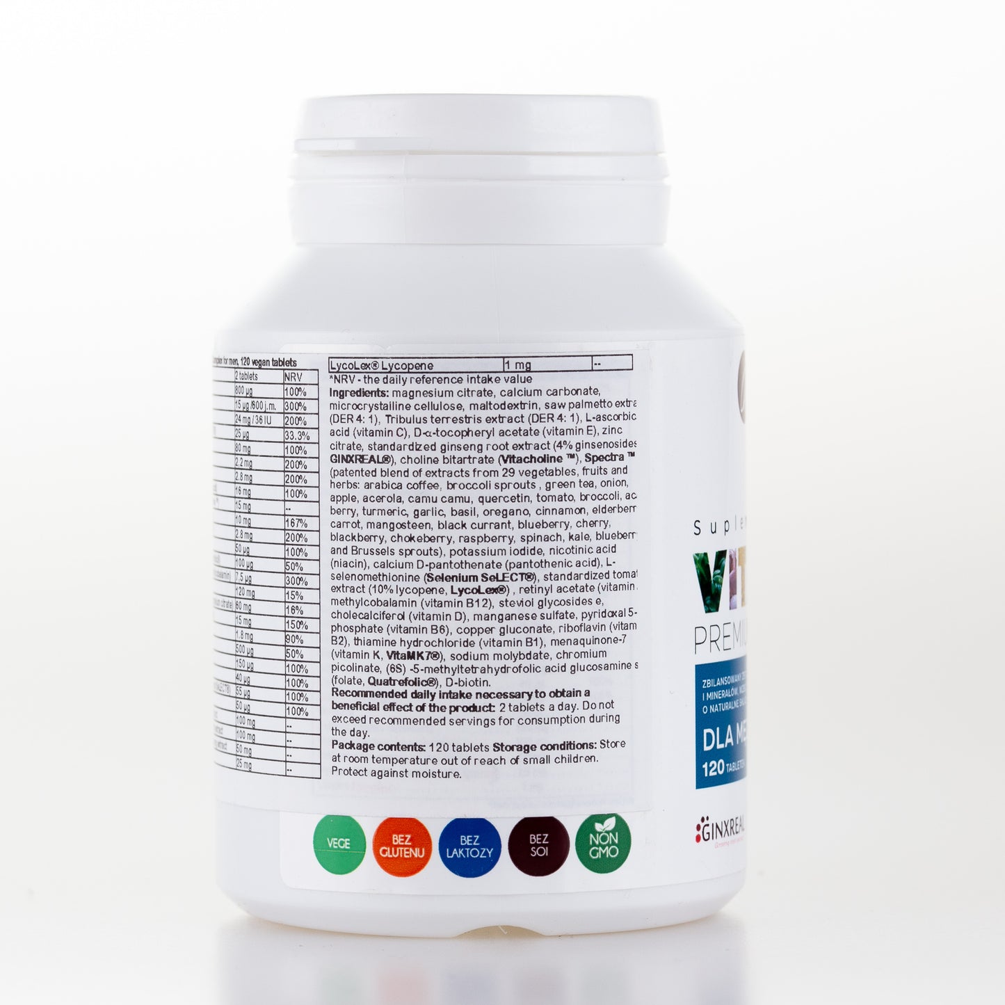 Aliness Premium Vitamin Complex dla mężczyzn, 120 tabletek