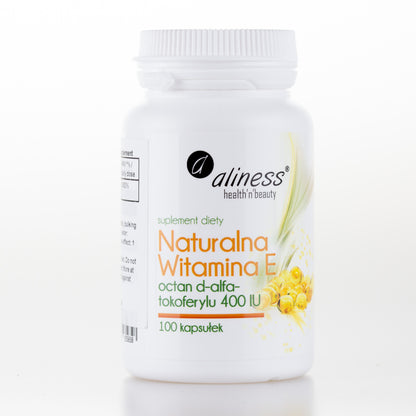 Aliness Naturalna Witamina E, 100 kapsułek