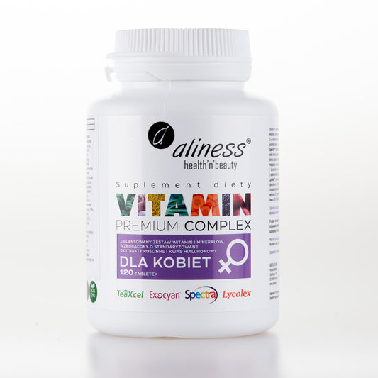 Aliness Premium Vitamin Complex dla kobiet, 120 tabletek