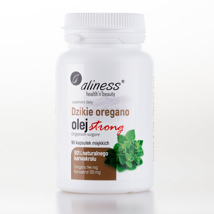 Aliness Dzikie oregano, olej 100%, 90 kapsułek miękkich
