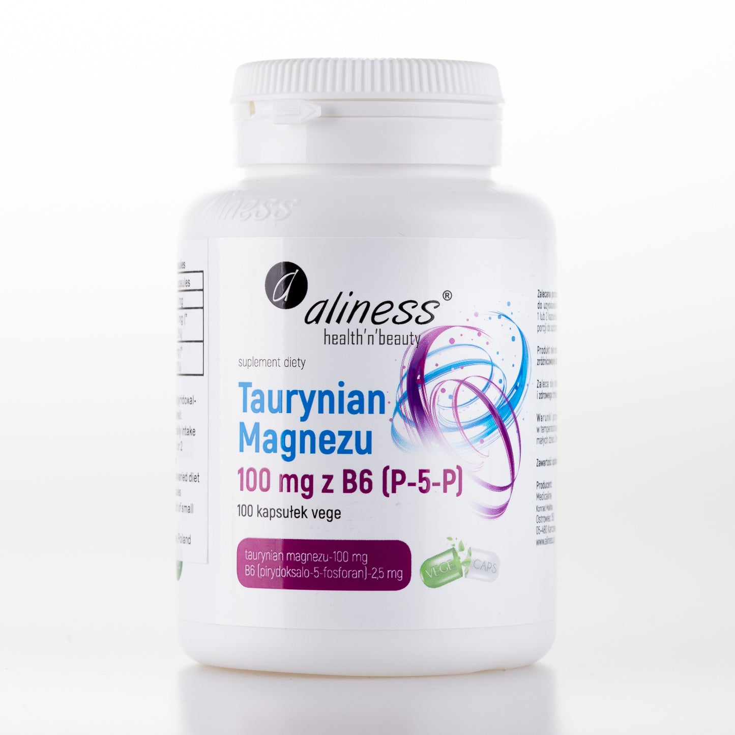 Magnesium Taurate with Vitamin B6 (P-5-P), 100 vegan capsules