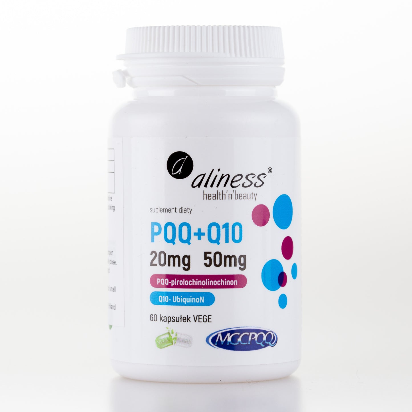 Aliness PQQ MGCPQQ® 20 mg + Q10 50 mg, 60 kapsułek wegańskich
