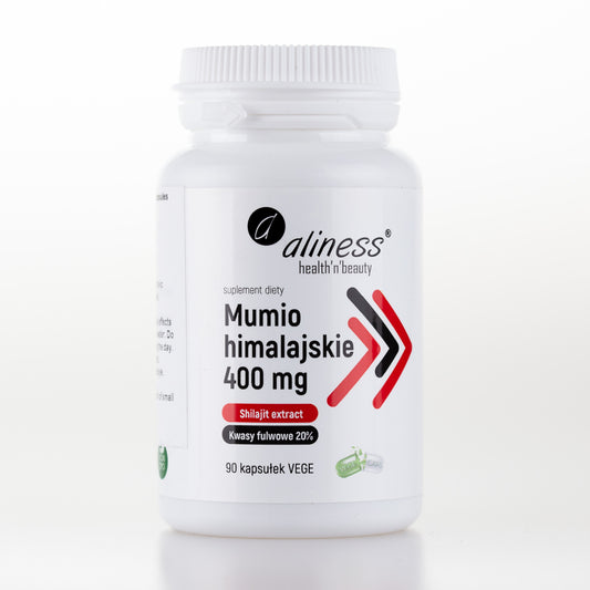 Aliness Mumio himalajskie (Shilajit extract) 400mg, 90 kapsułek