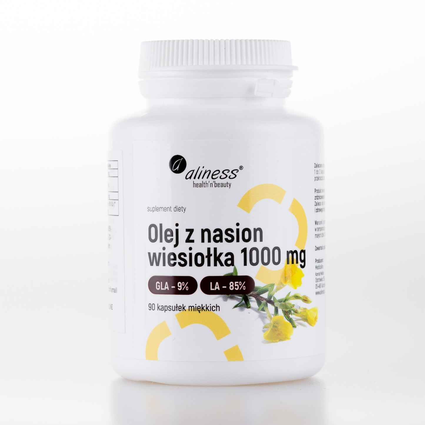 Aliness Olej z nasion wiesiołka 9% 1000 mg, 90 kapsułek