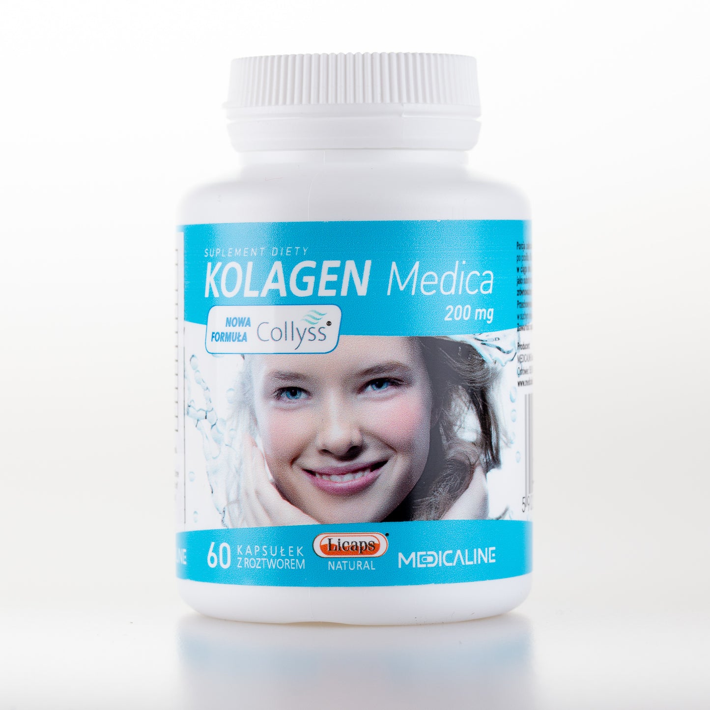 Aliness Kolagen Medica z kwasem hialuronowym 200 mg, 60 kapsułek LICAPS