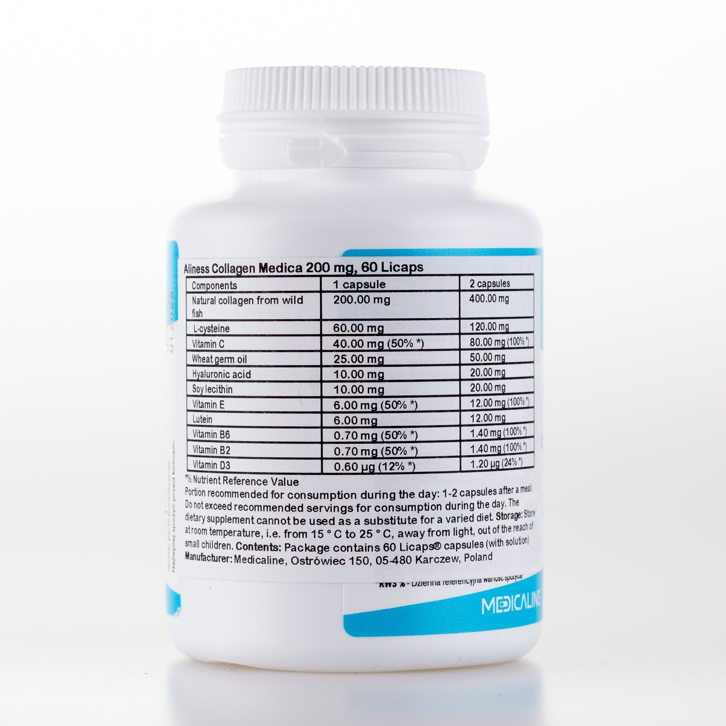 Collagen Medica 200 mg, 60LICAPS® capsules