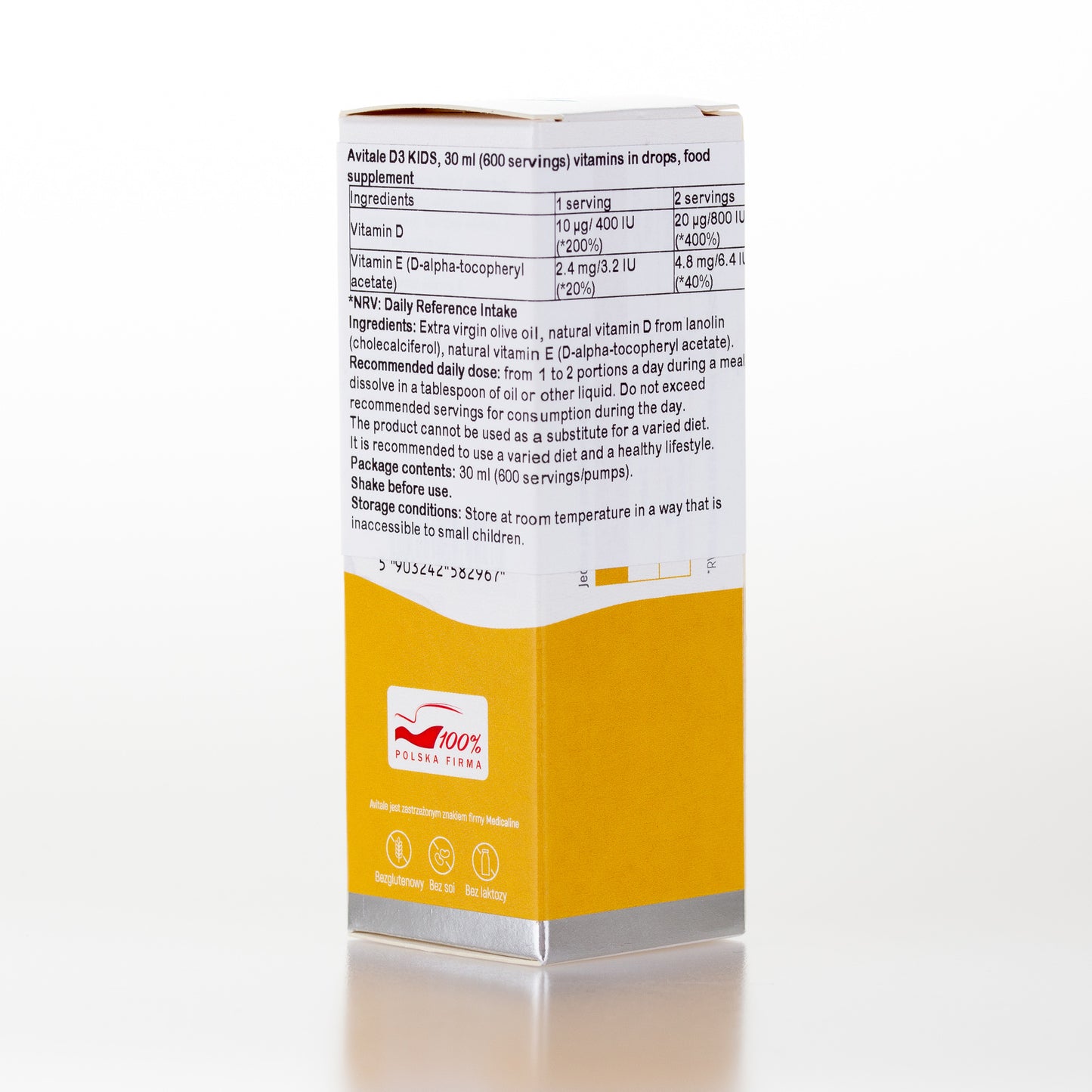 Avitale D3 KIDS, 30 ml (600 porcji), witaminy w kroplach