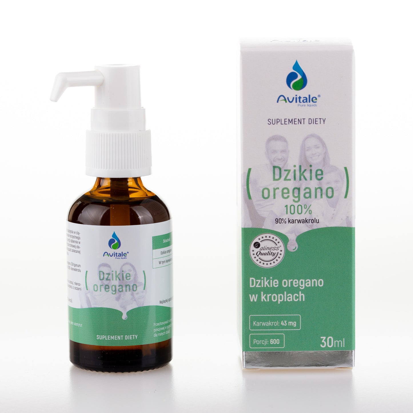 Avitale Dzikie oregano 100% naturalny olej, 90% Naturalnego karwakrolu 30 ml