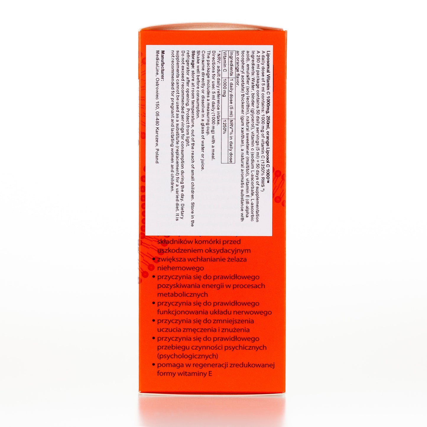 Liposol C Liposomalna Witamina C 1000 (Buforowana) 250ml, smak pomarańczowy