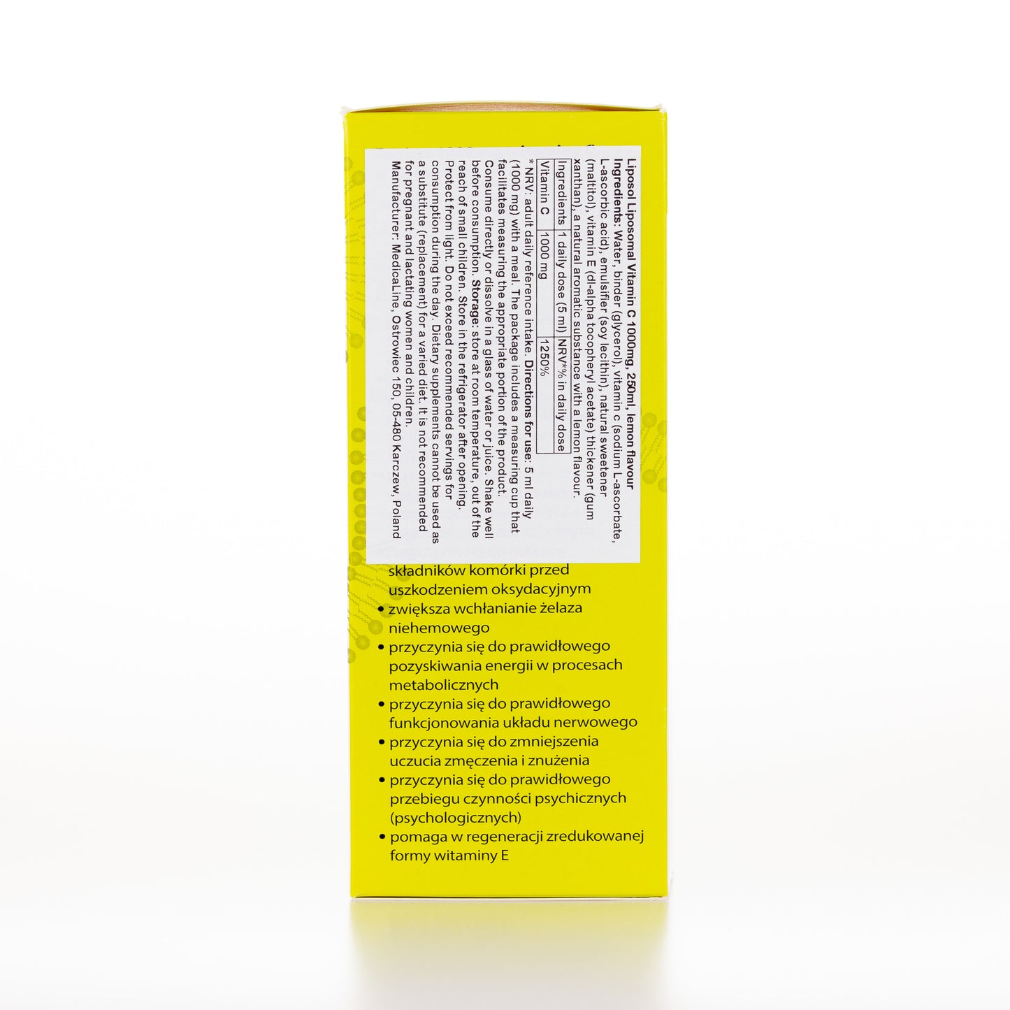 Liposol, Liposomal Vitamin C 1000mg, 250ml, lemon flavour, Liposol, Aliness