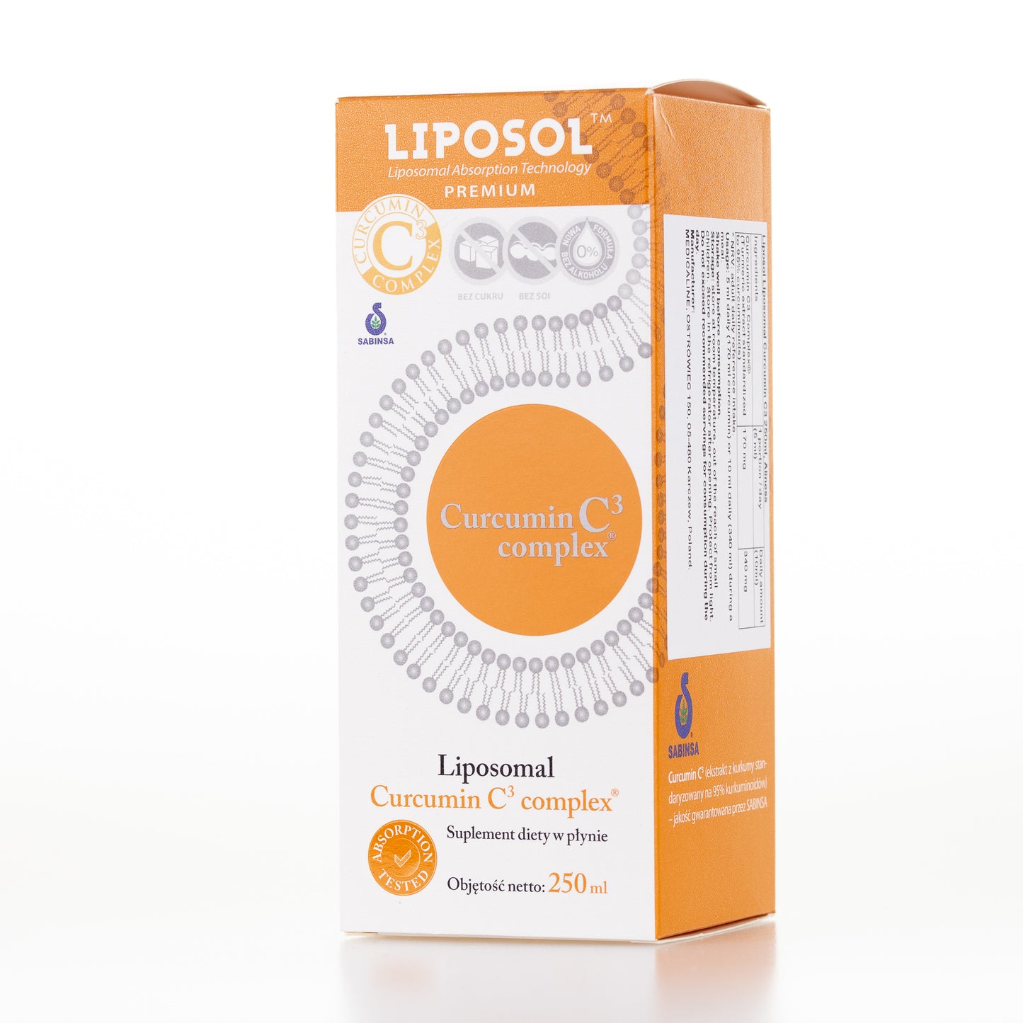 Liposol Curcumin 3 Liposomalna kurkumina 3, 250 ml