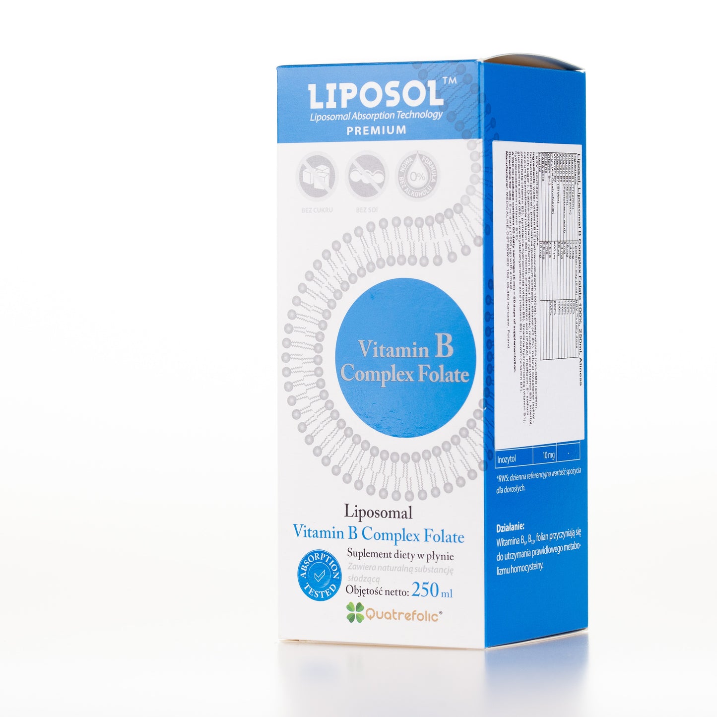 Liposol B Complex Folate, Liposomalny 100%, 250 ml