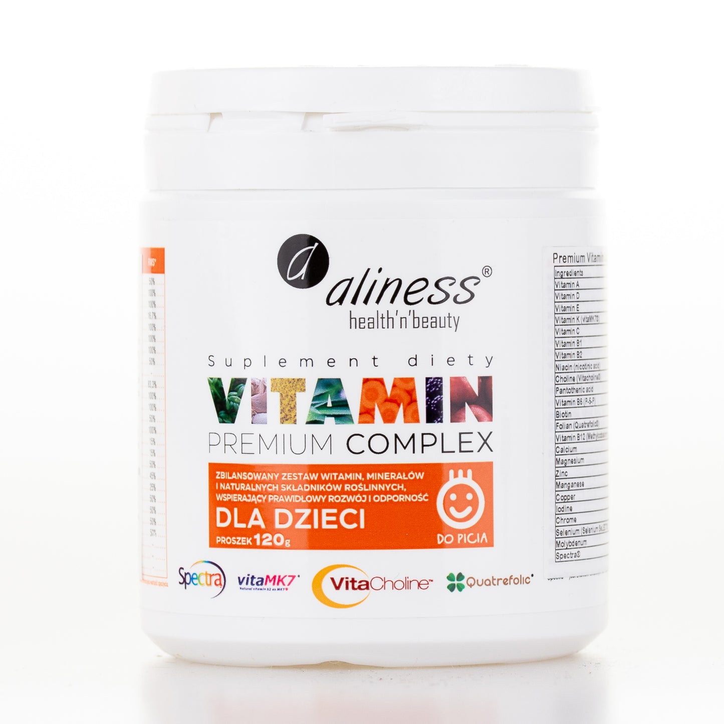 Aliness Premium Vitamin Complex dla dzieci, proszek 120g